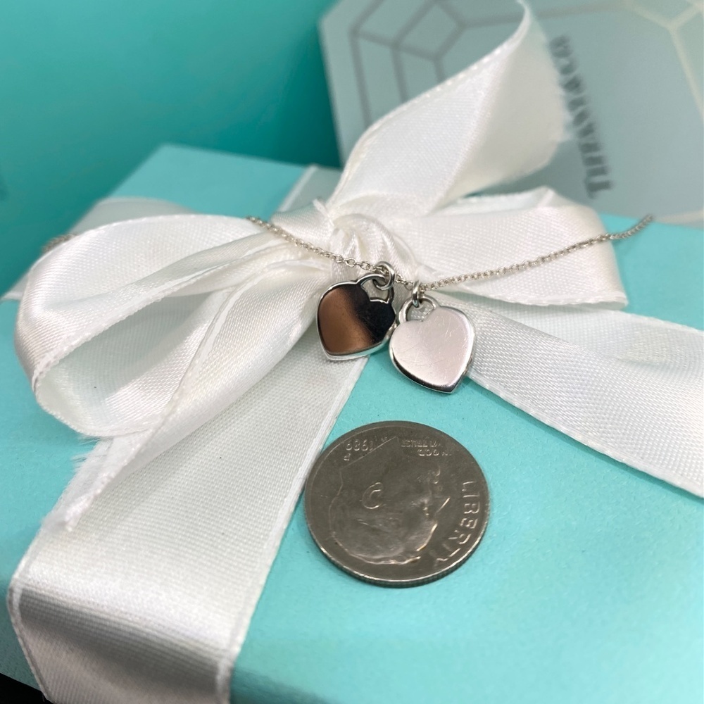 Tiffany & Co Double Heart “Return to Tiffany” 16” silver 925 box - Picture 5 of 5